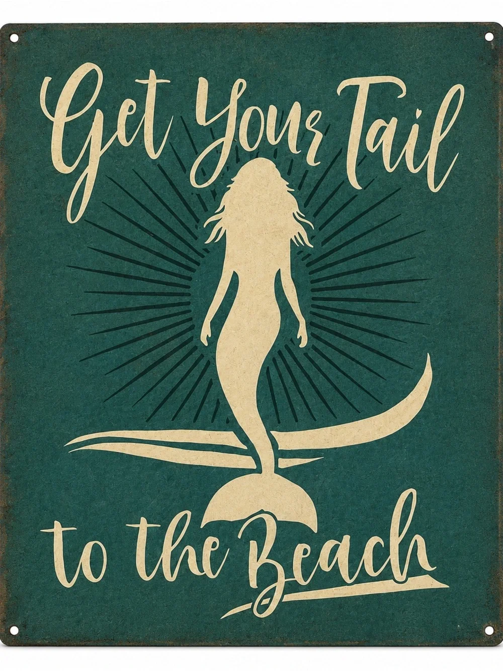 NEW Mermaid Beach Metal Sign